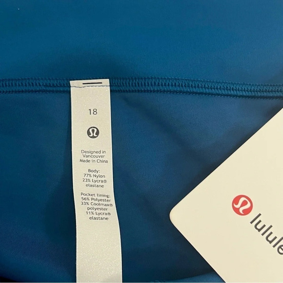 Lululemon Wunder Train High Rise Tight 25” Leggings Turquoise Athletic Size 18 - Picture 6 of 10